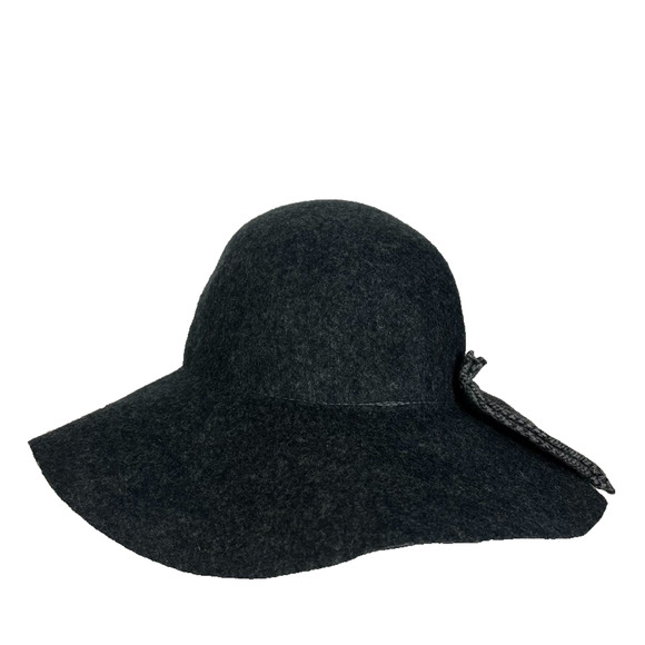Nordstrom Womens Wool Felt Floppy Hat With Tweed Bow Made Italy Classic OS main image 7